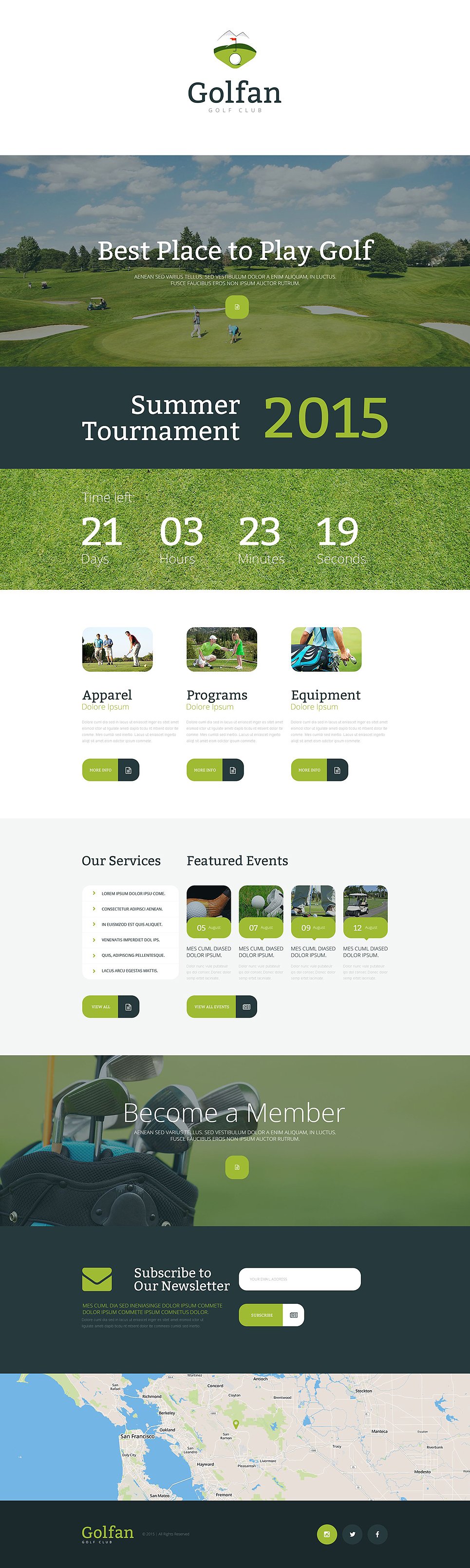 Golf Responsive Landing Page Template New Screenshots BIG