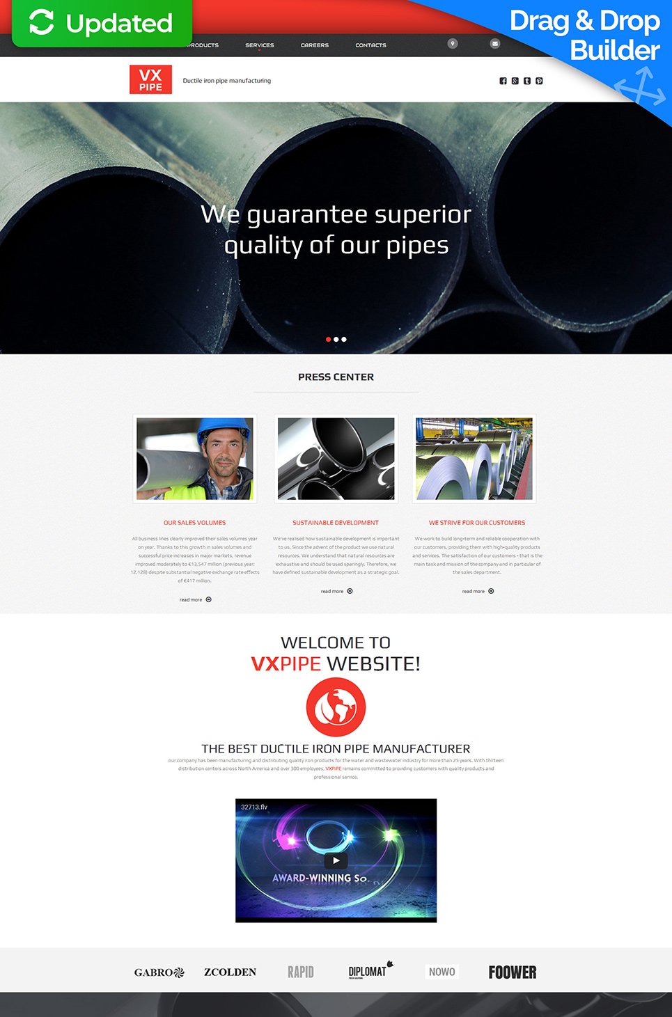 Industrial Responsive Moto CMS 3 Template New Screenshots BIG