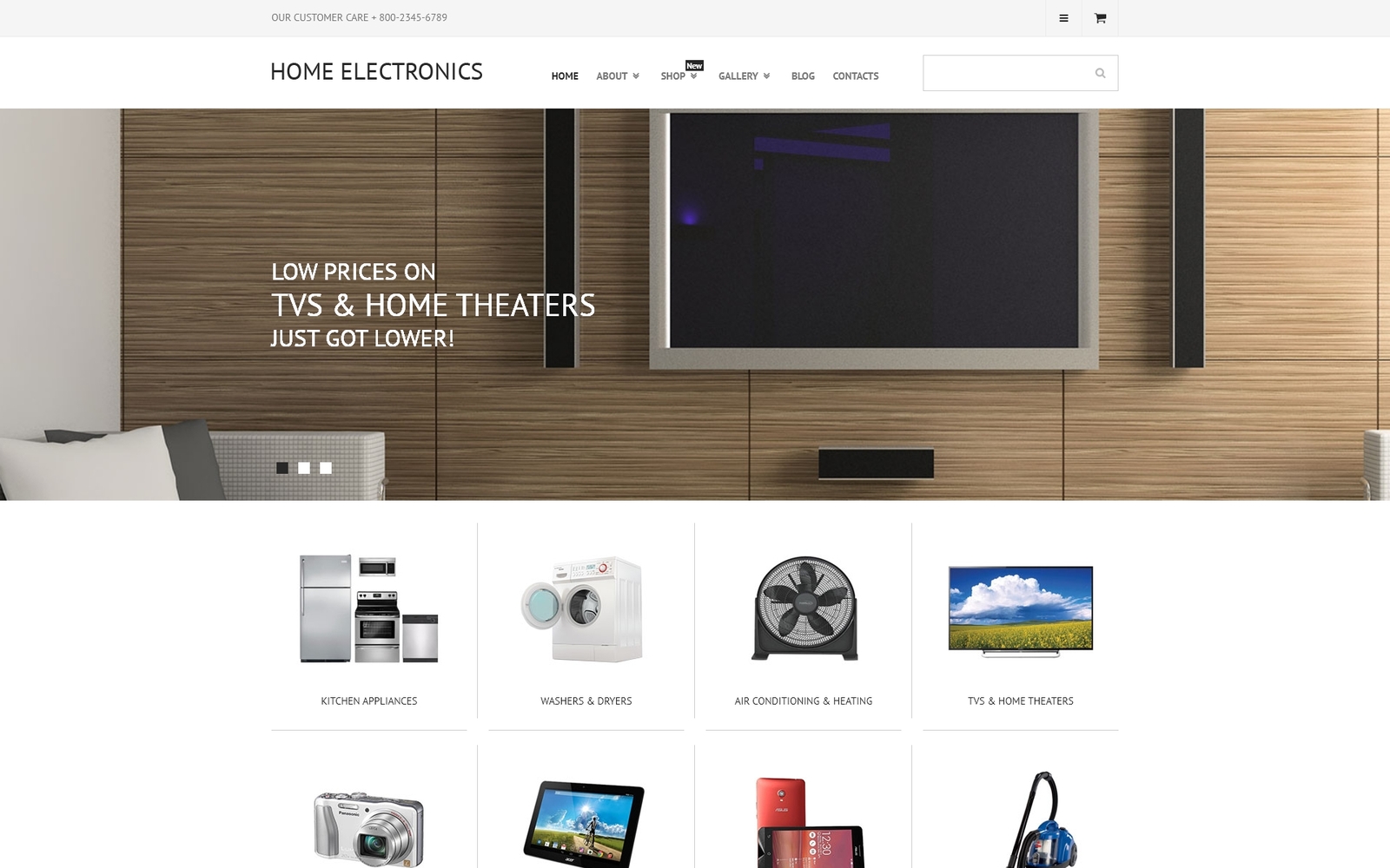 Modello WooCommerce Responsive #55574 "Negozio di Elettrodomestici"