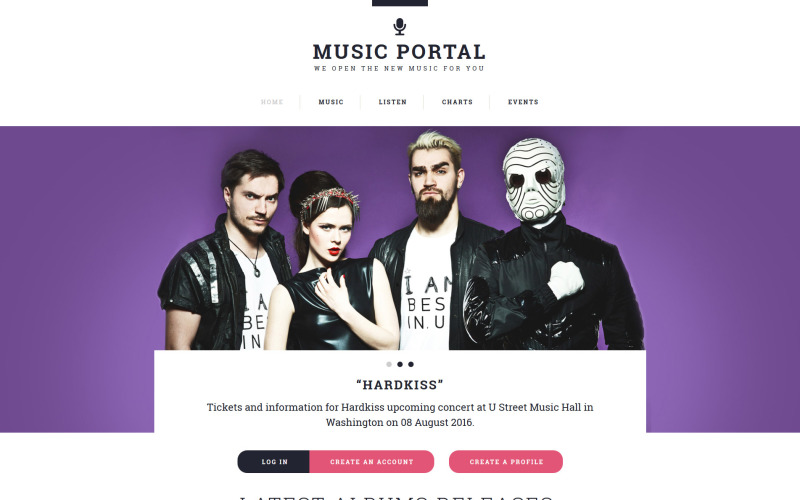 Music Portal Responsive Website Template