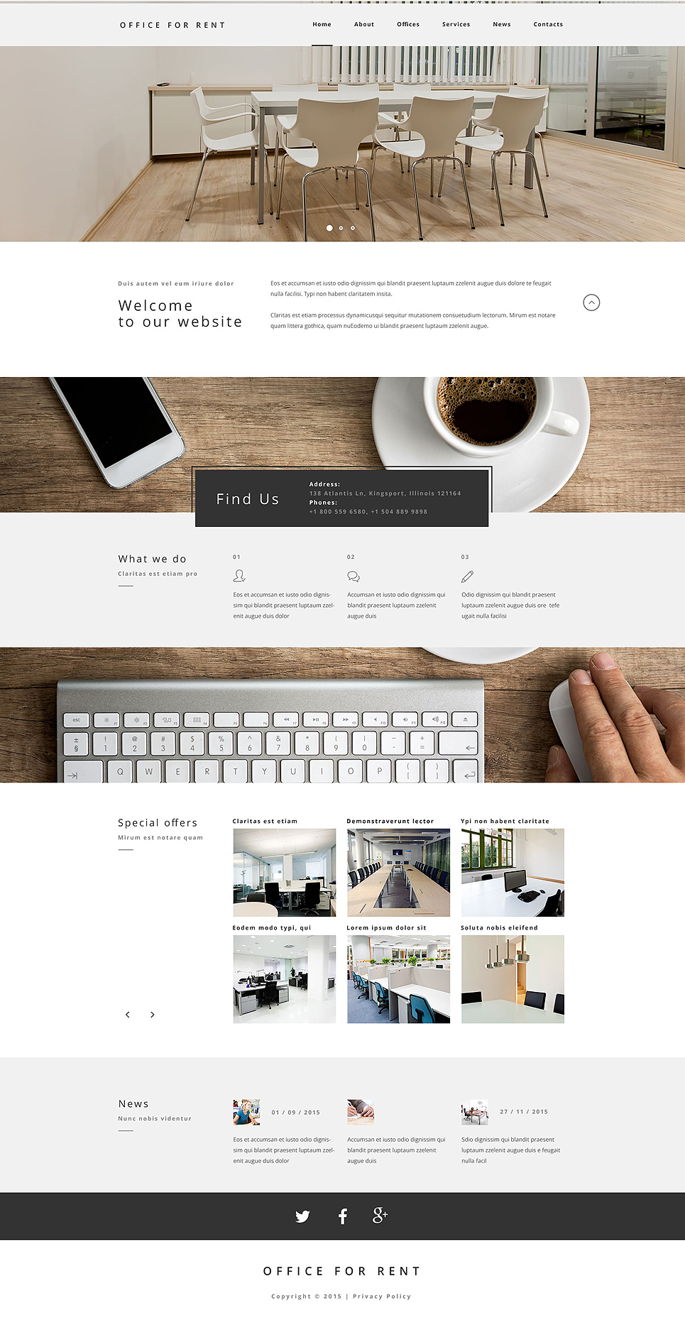 Office Responsive Website Template New Screenshots BIG