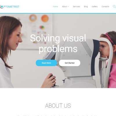 Optometrist's Responsive Website Template