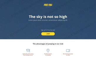Skydiving Responsive Landing Page Template
