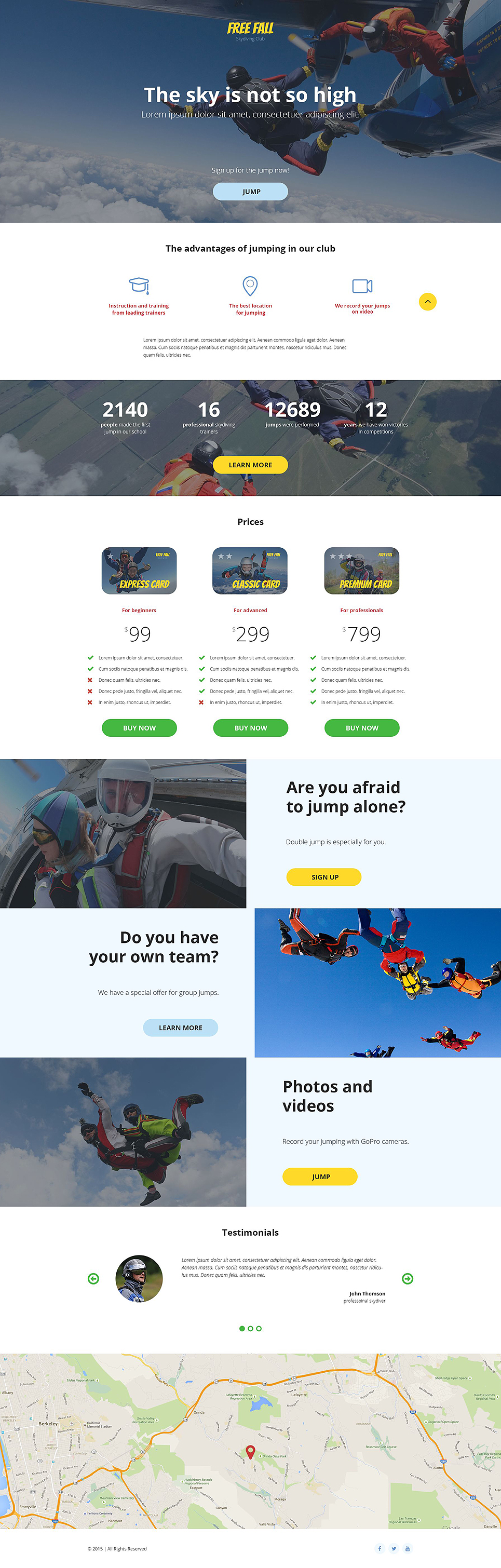 Skydiving Responsive Landing Page Template New Screenshots BIG