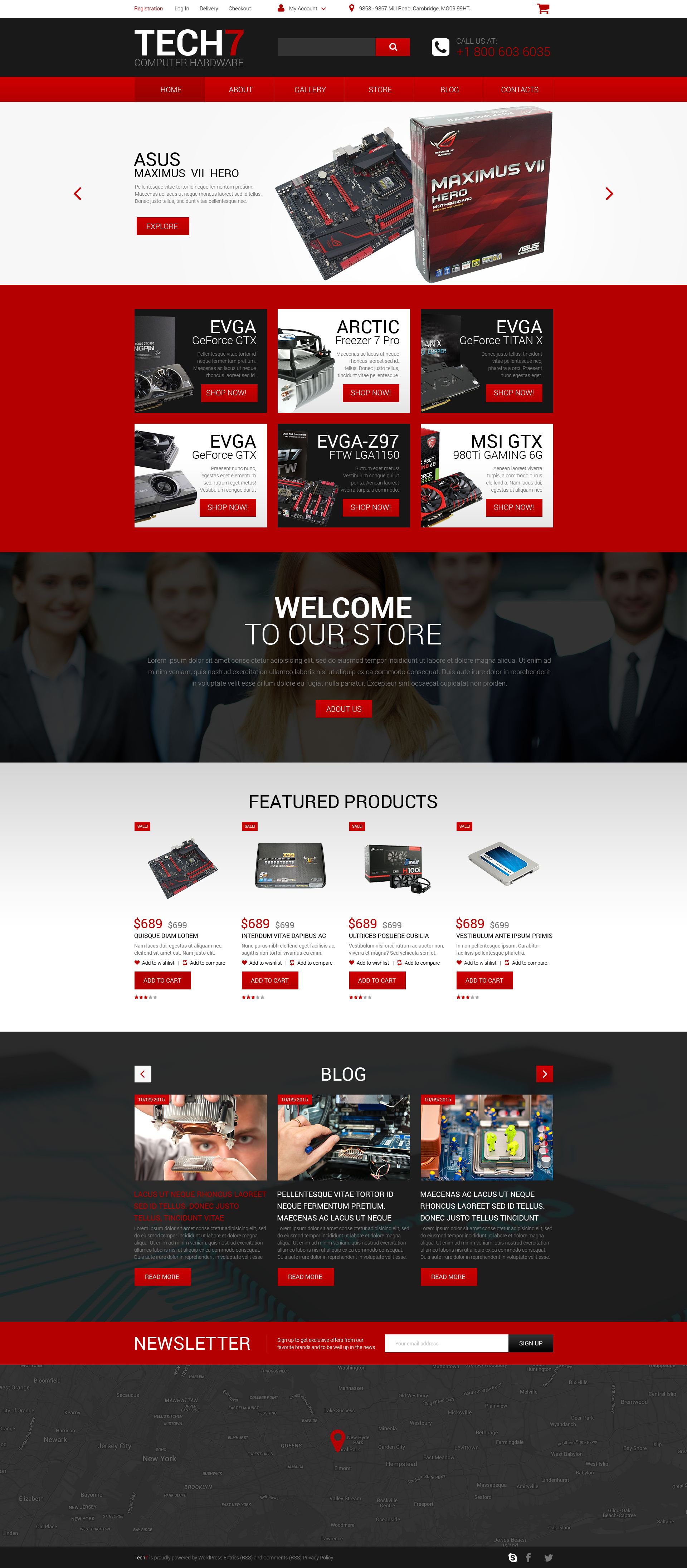 Tema WooCommerce "Hardware de Computadora" #55543 - captura de pantalla