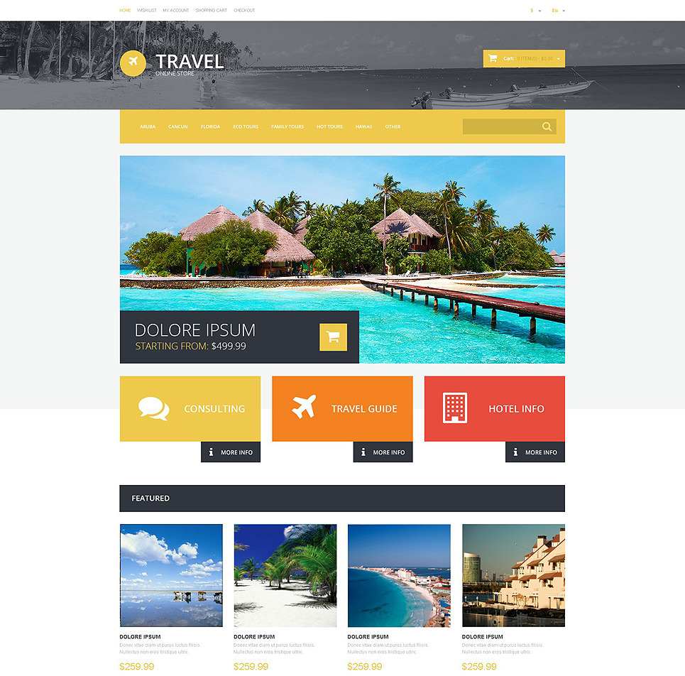 Travel osCommerce Template Big Screenshot Travel OsCommerce Template New Screenshots BIG