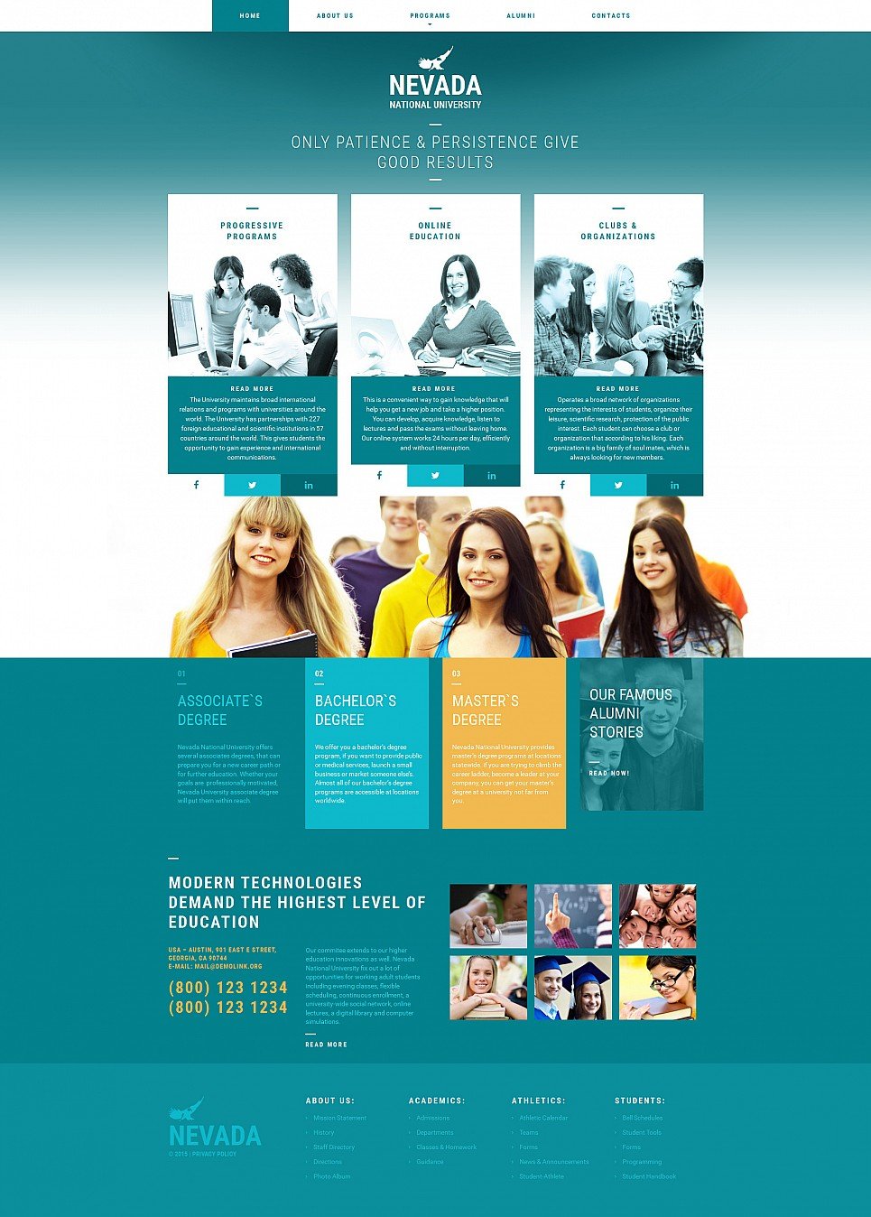 University Responsive Moto CMS 3 Template New Screenshots BIG