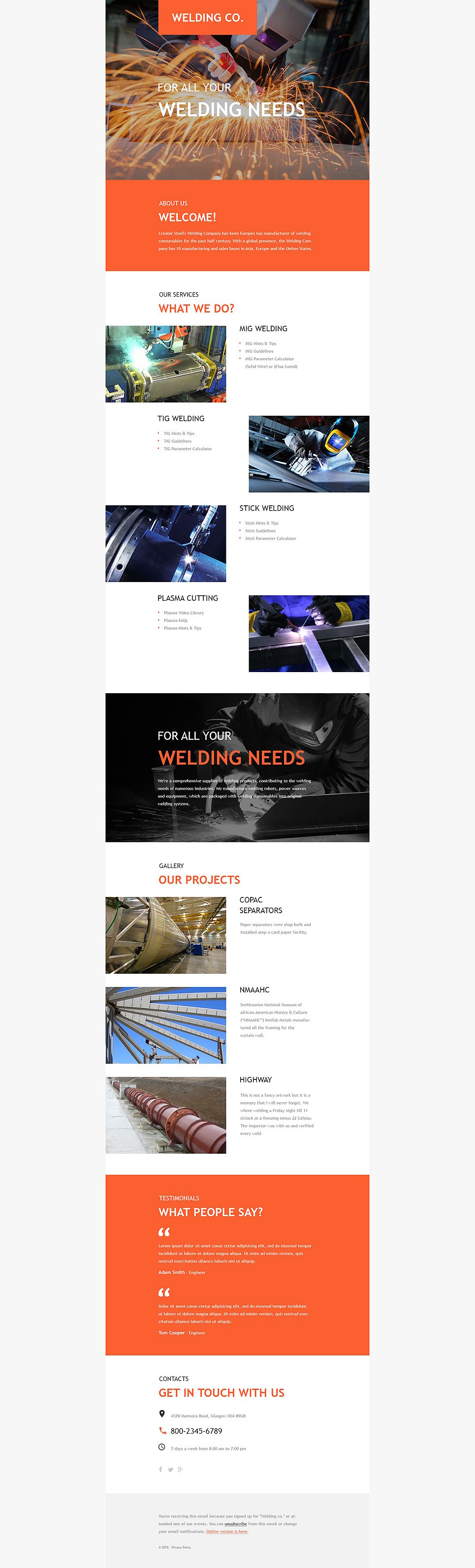 Welding Responsive Newsletter Template New Screenshots BIG