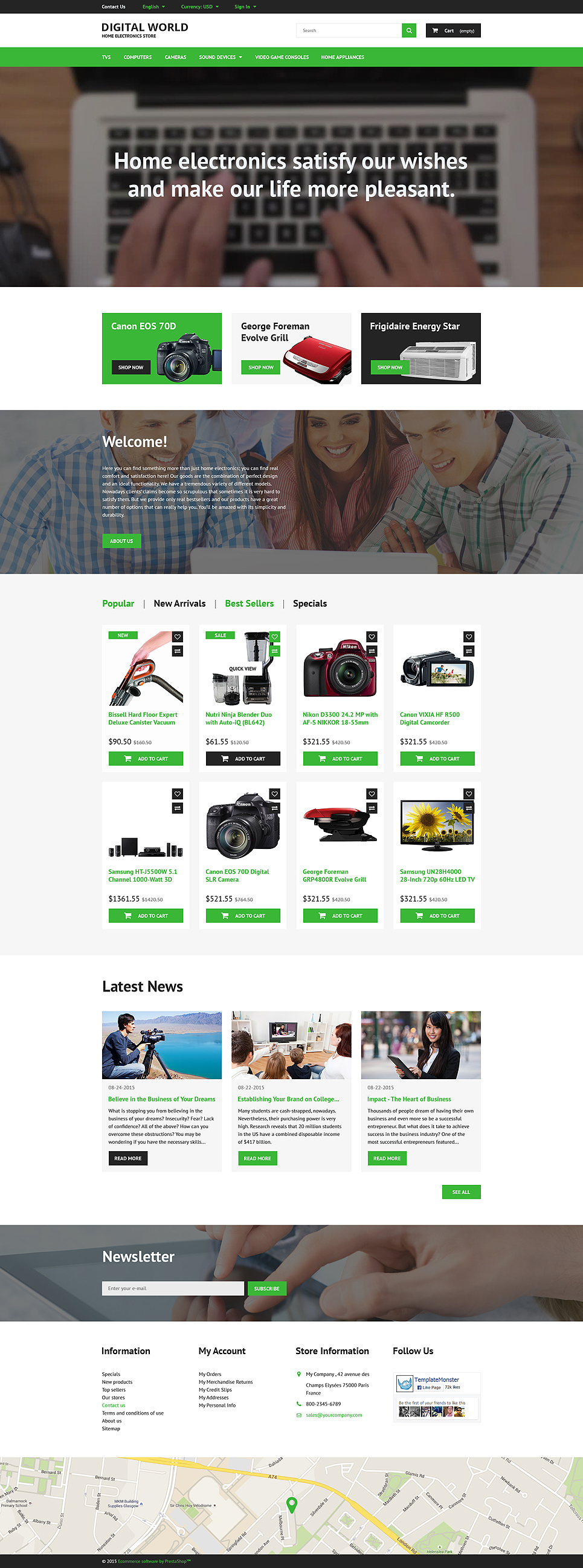 Digital World PrestaShop Theme New Screenshots BIG