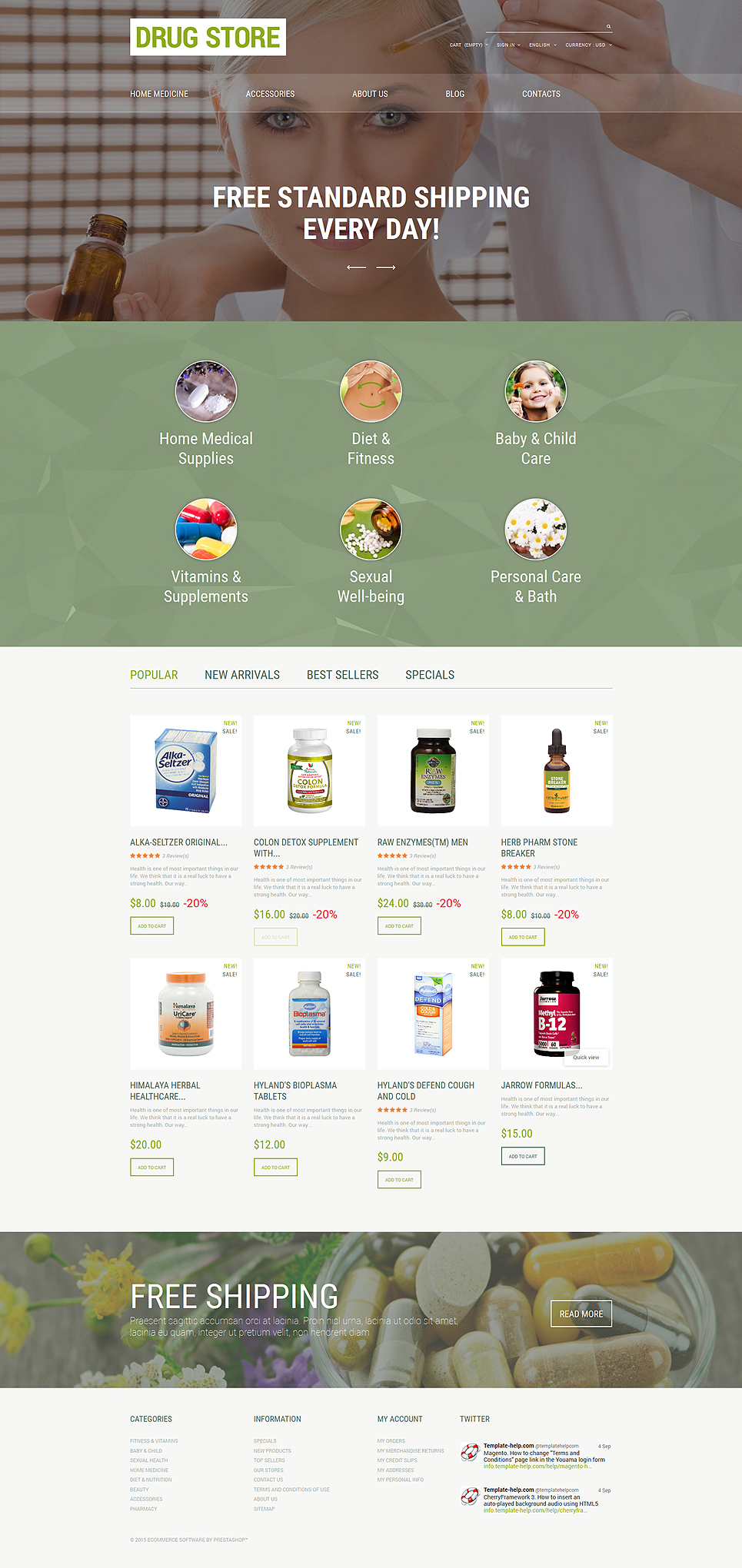 Drug Store PrestaShop Theme New Screenshots BIG