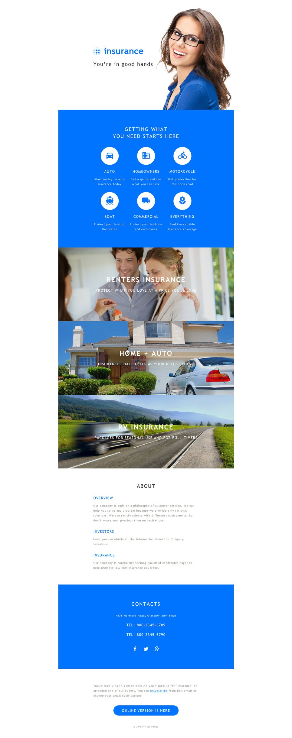 Insurance Responsive Newsletter Template New Screenshots BIG