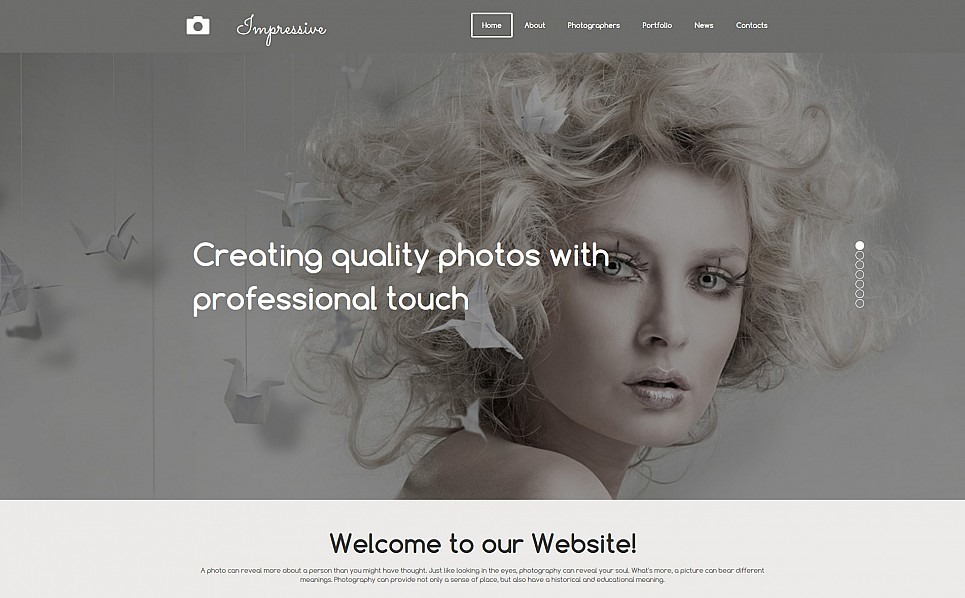 Photographer Portfolio Responsive Photo Gallery Template 55653