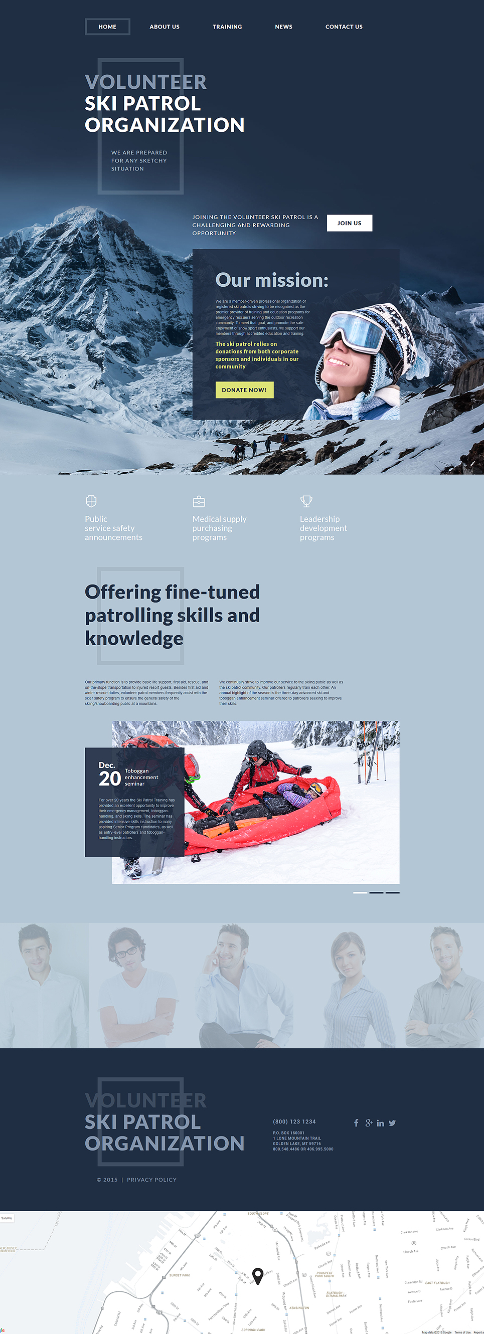 Ski Patrol Website Template New Screenshots BIG