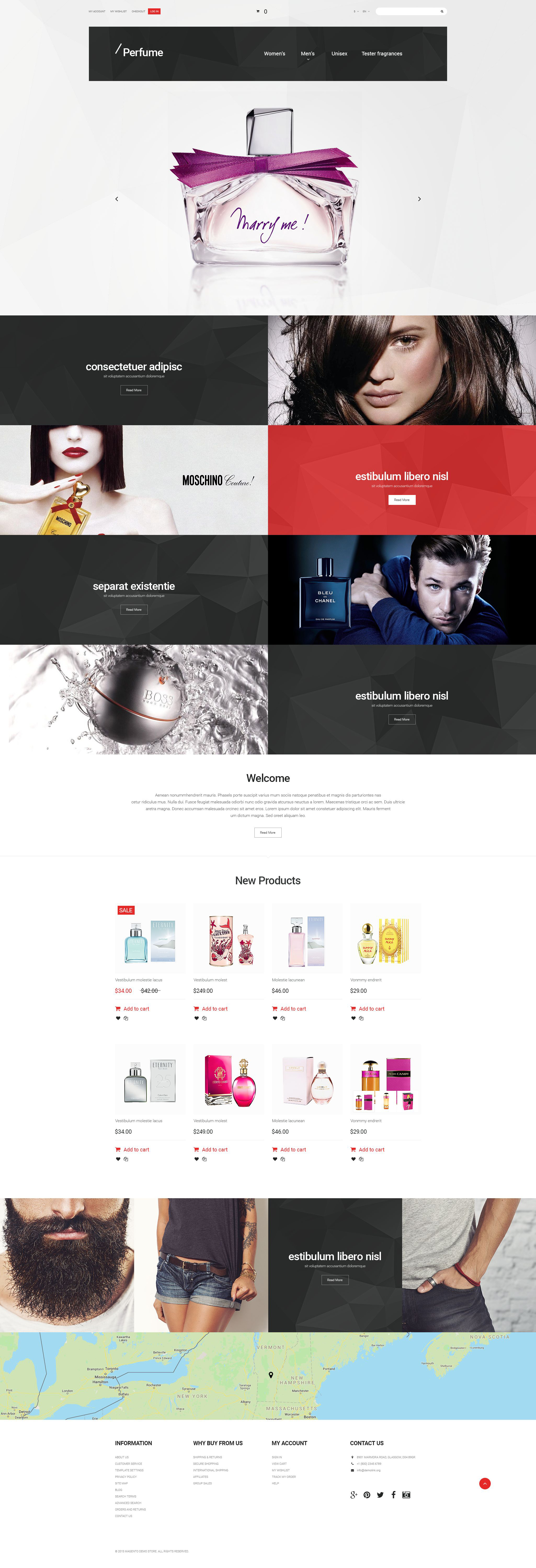 Tema Magento "Perfume" #55621
