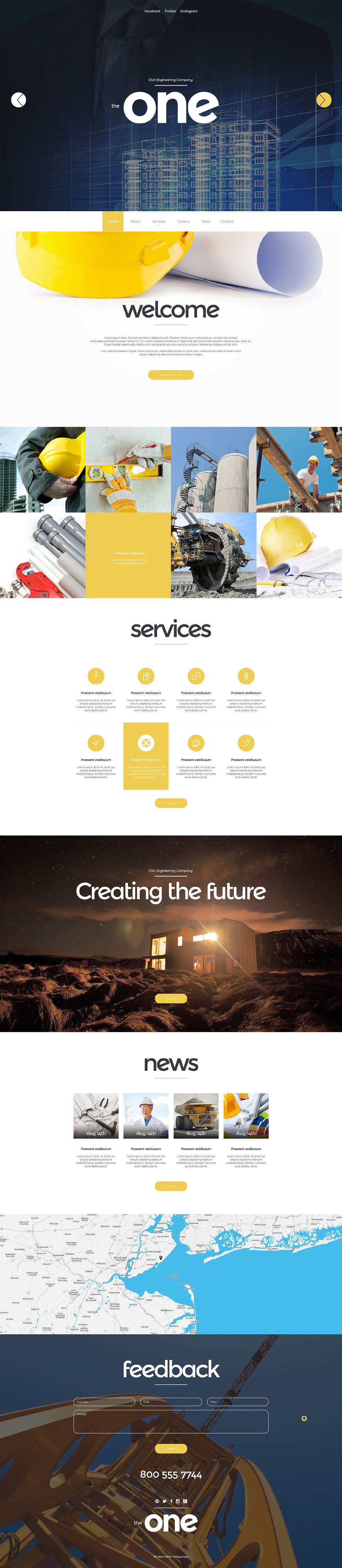 The One Website Template New Screenshots BIG