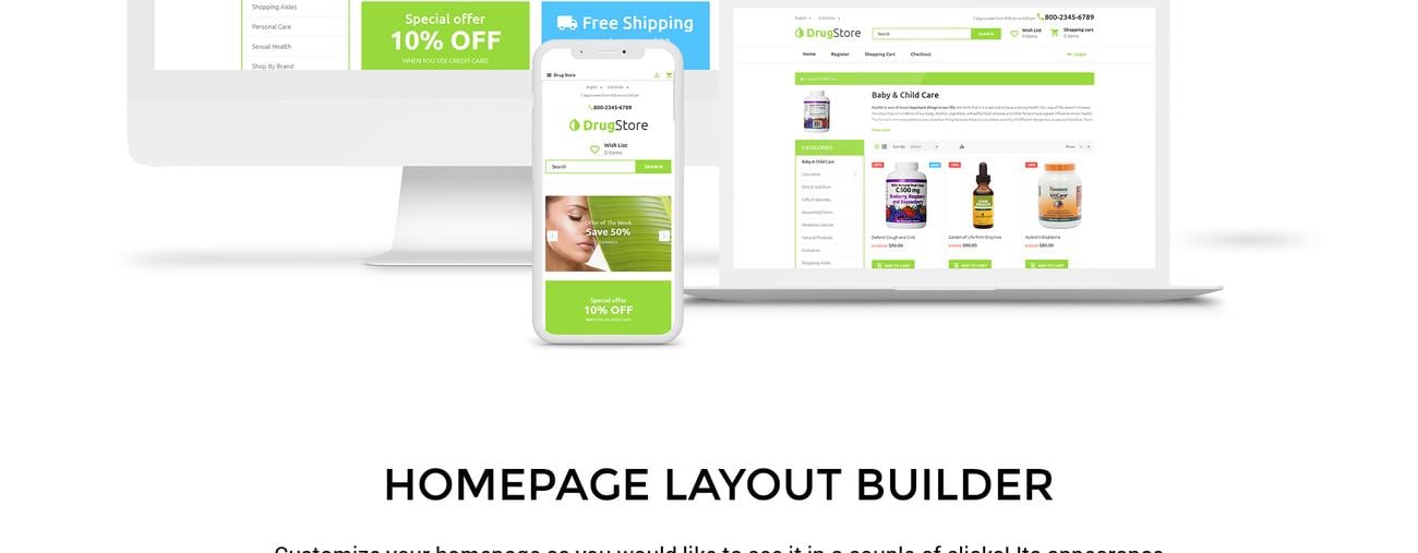 шаблон opencart drugster