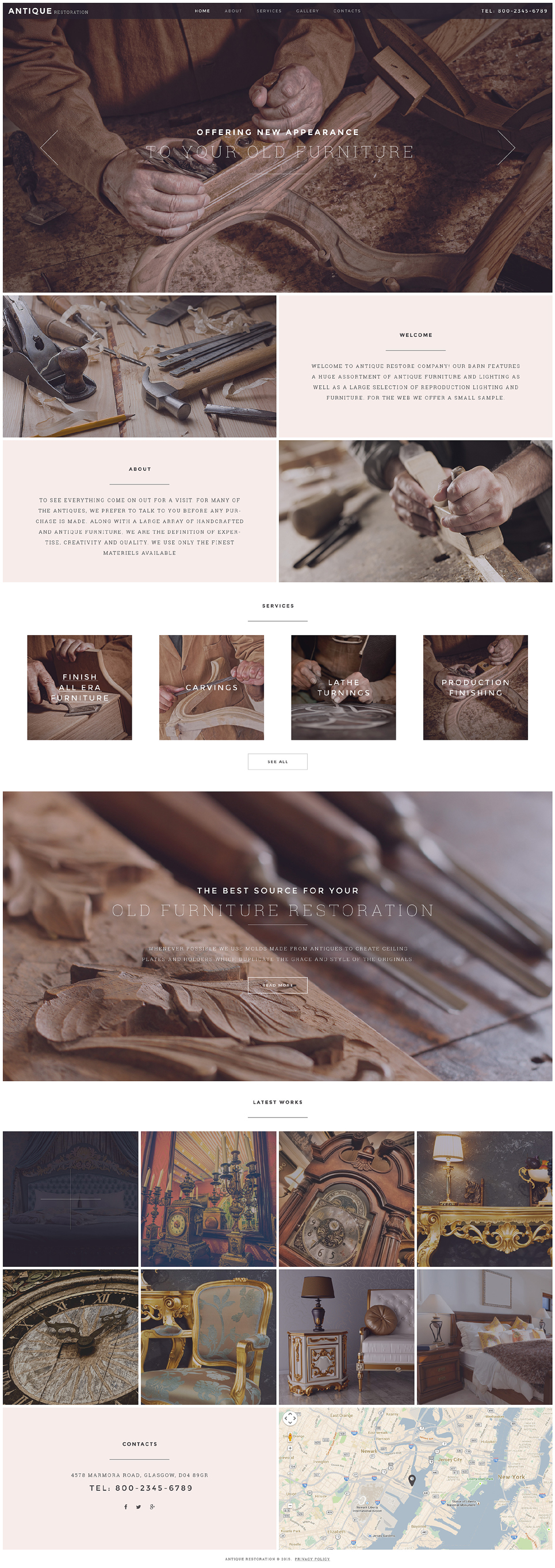 Antique Restoration Website Template New Screenshots BIG