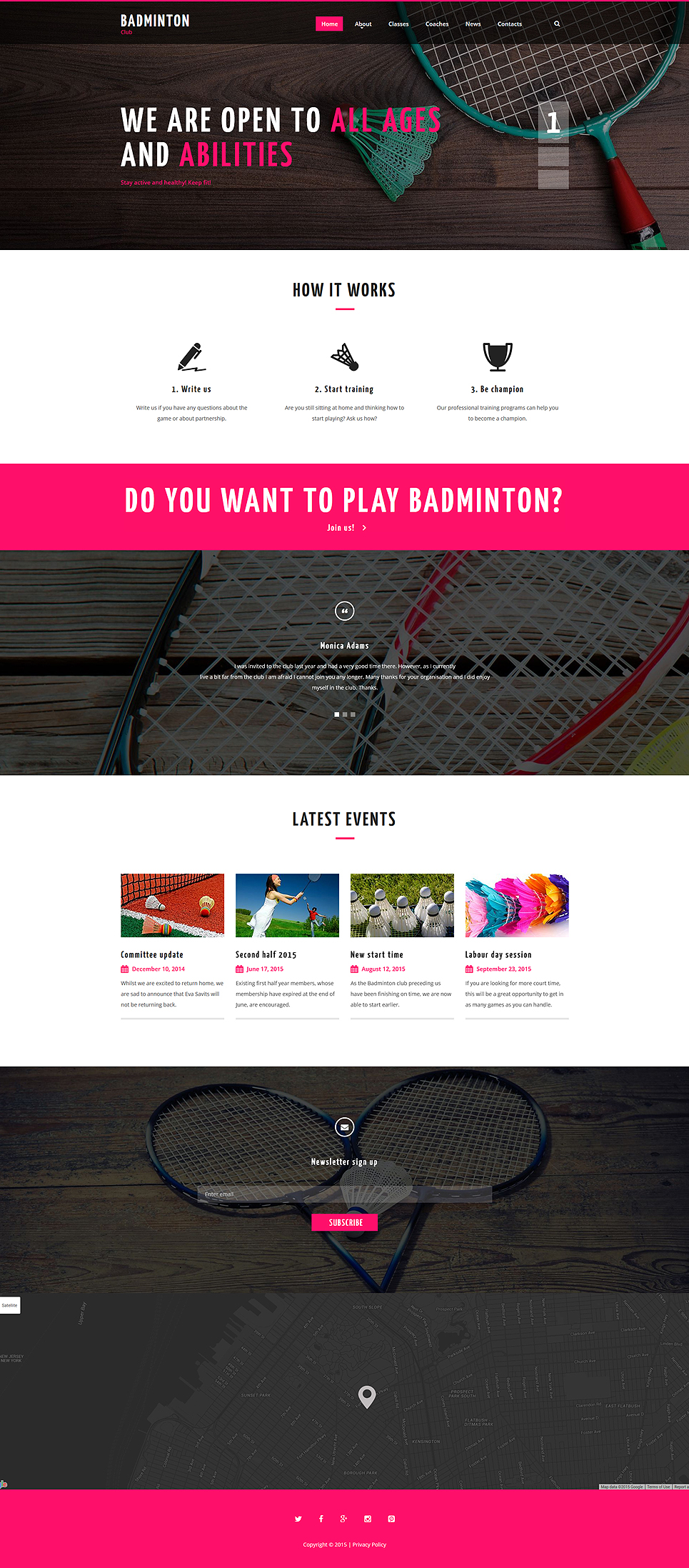 Badminton Club Website Template New Screenshots BIG