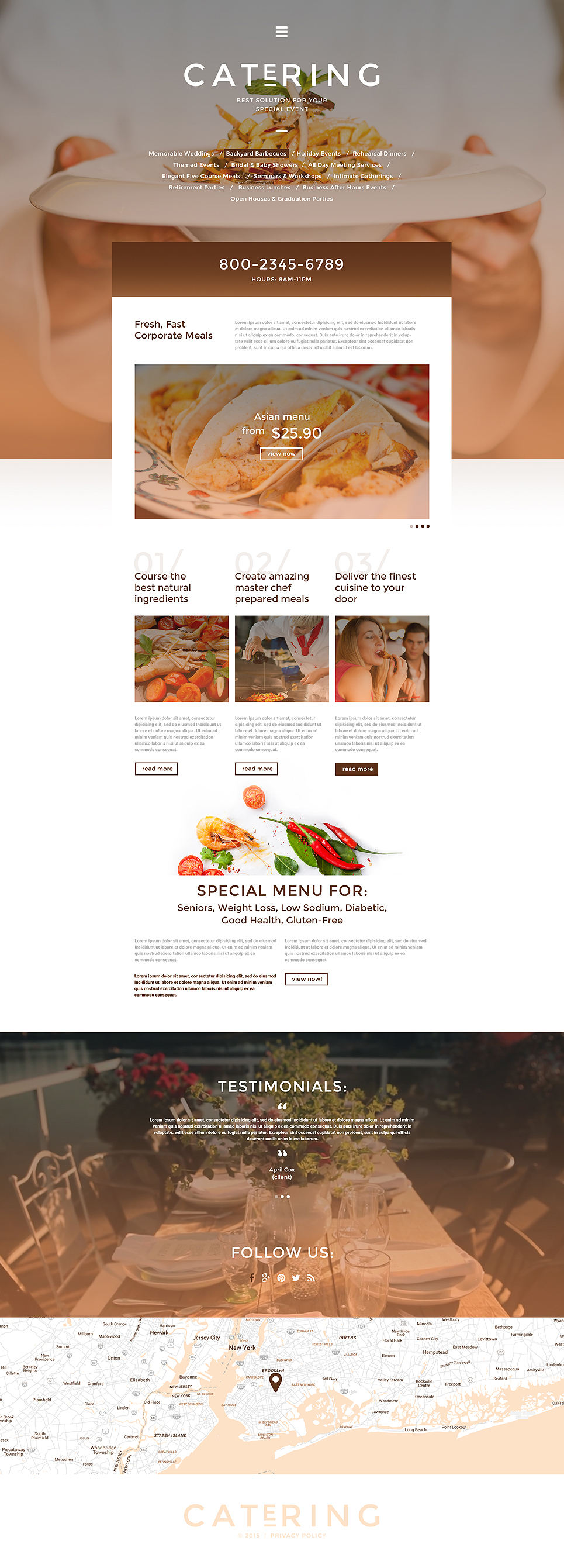 Catering Solutions Website Template New Screenshots BIG