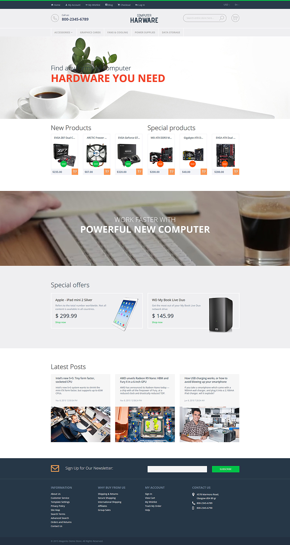 Computer Hardware Magento Theme New Screenshots BIG