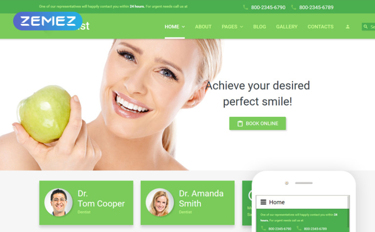 Dentist Bootstrap Joomla Template Big Screenshot Dentist Joomla Template New Screenshots BIG