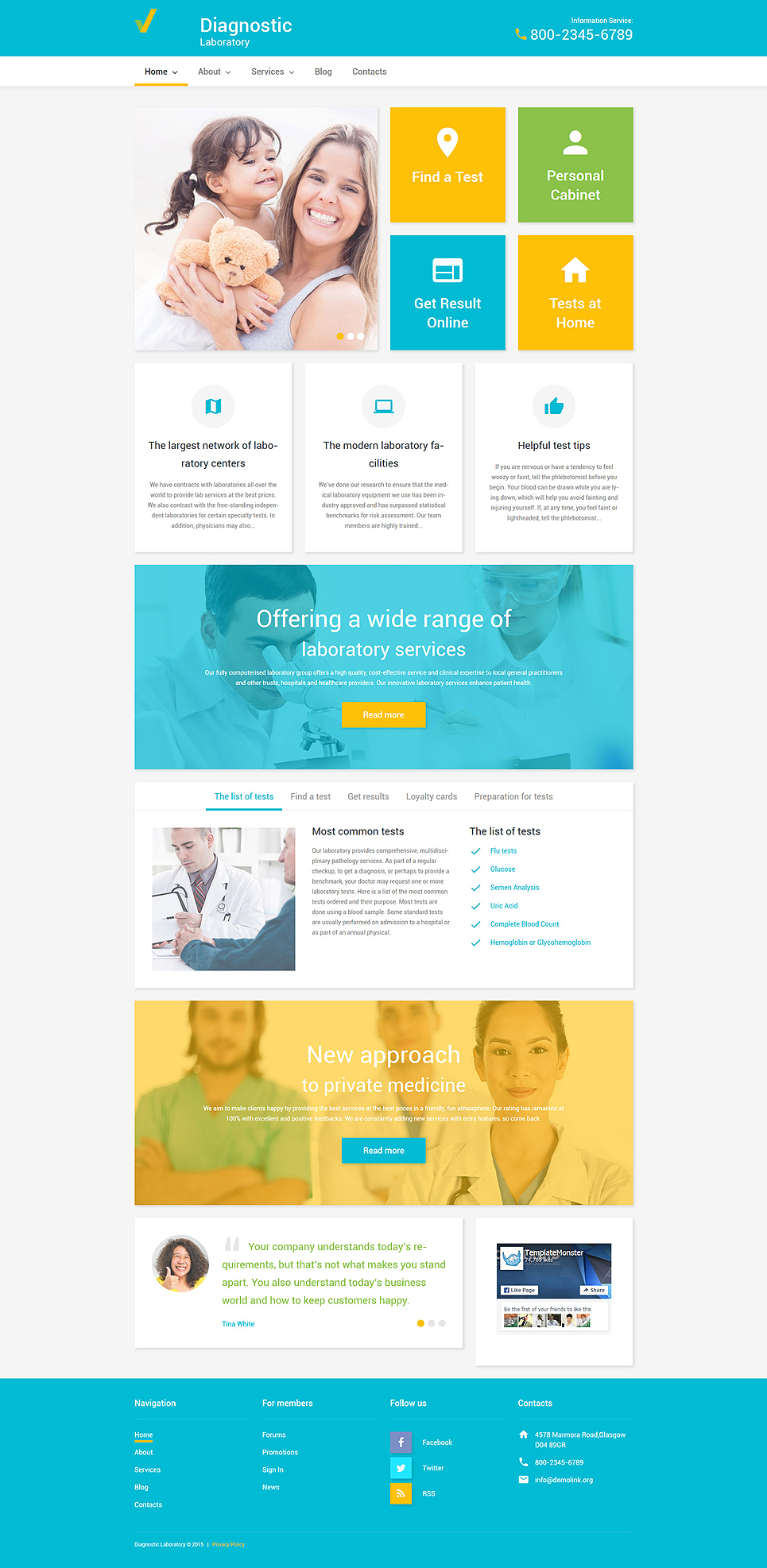 Diagnostic Laboratory WordPress Theme New Screenshots BIG