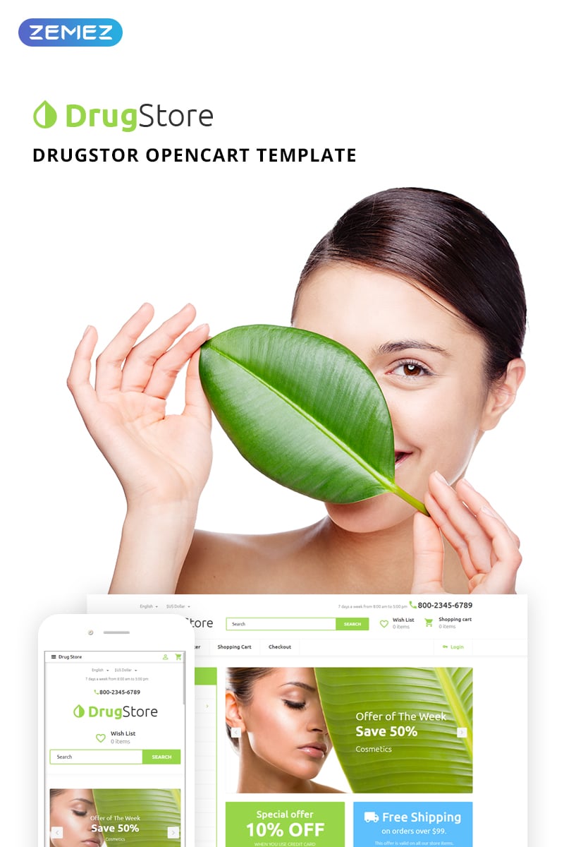 Drugster OpenCart Template 