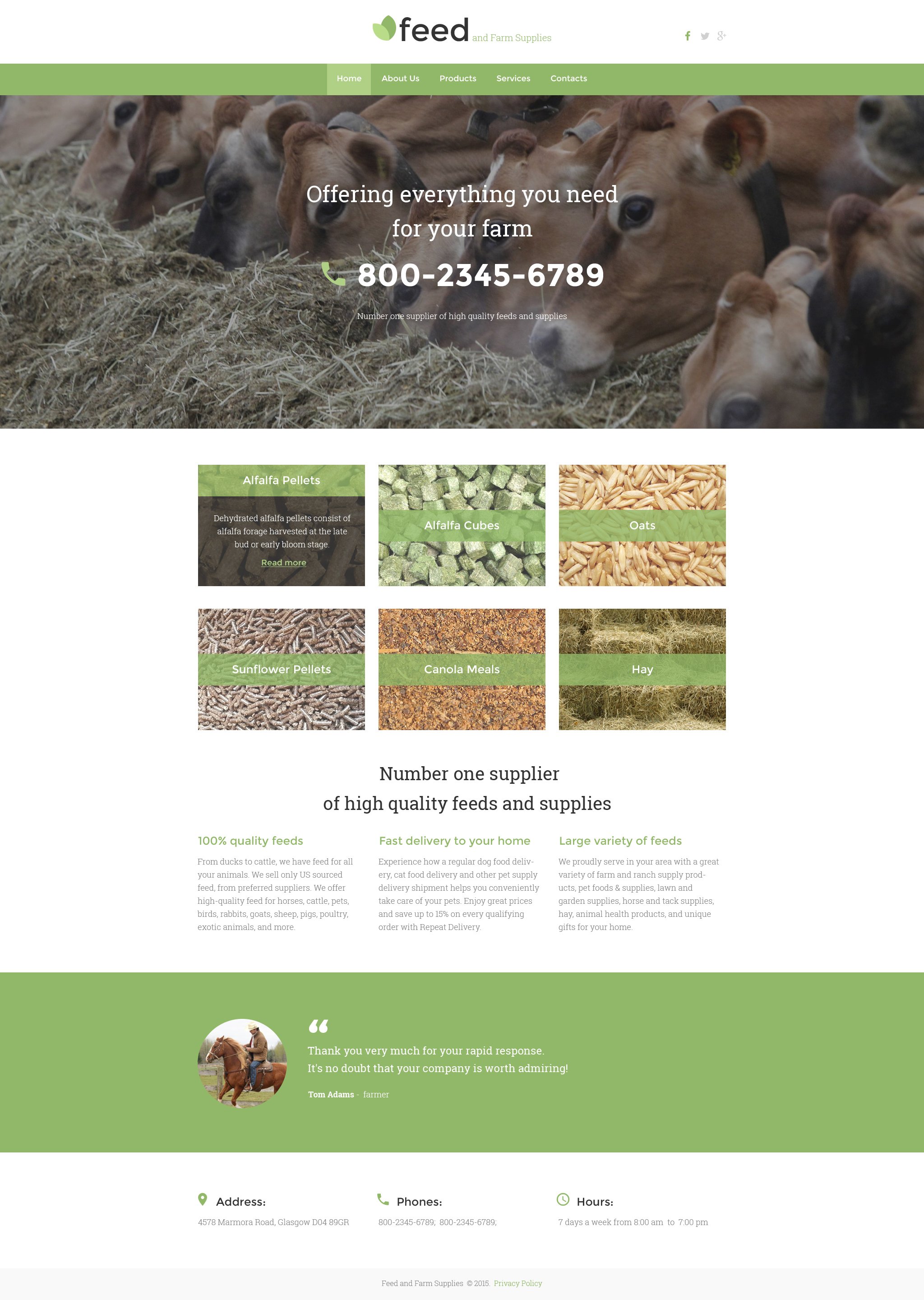 Farm Responsive Website Template 55776