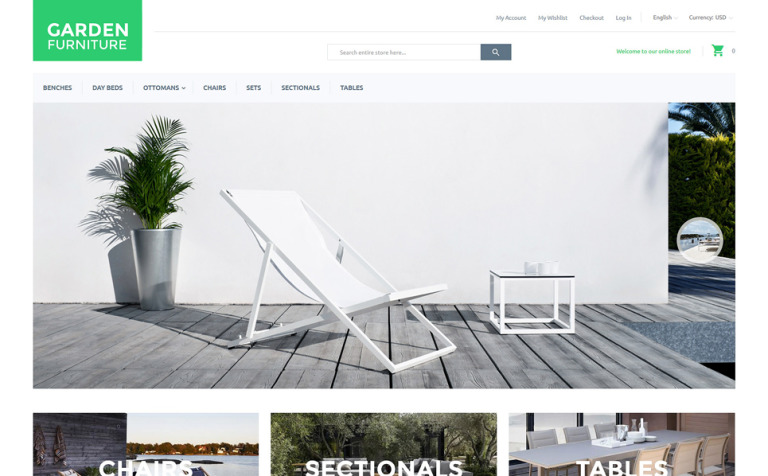 Garden Furniture Bootstrap Magento Template Big Screenshot Garden Furniture Magento Theme New Screenshots BIG
