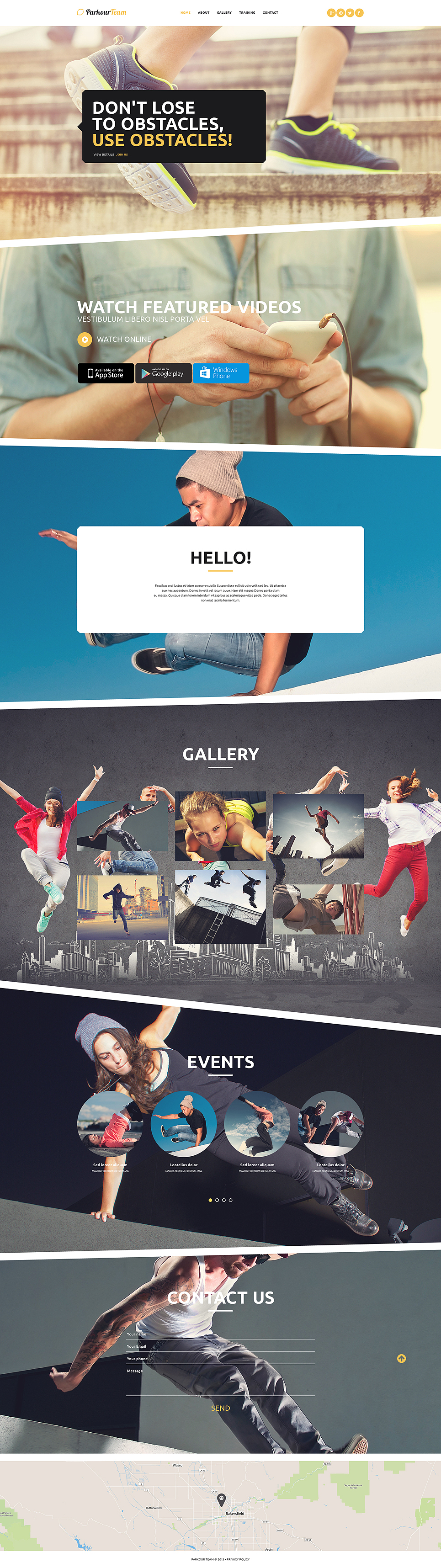 Parkour Club Website Template New Screenshots BIG