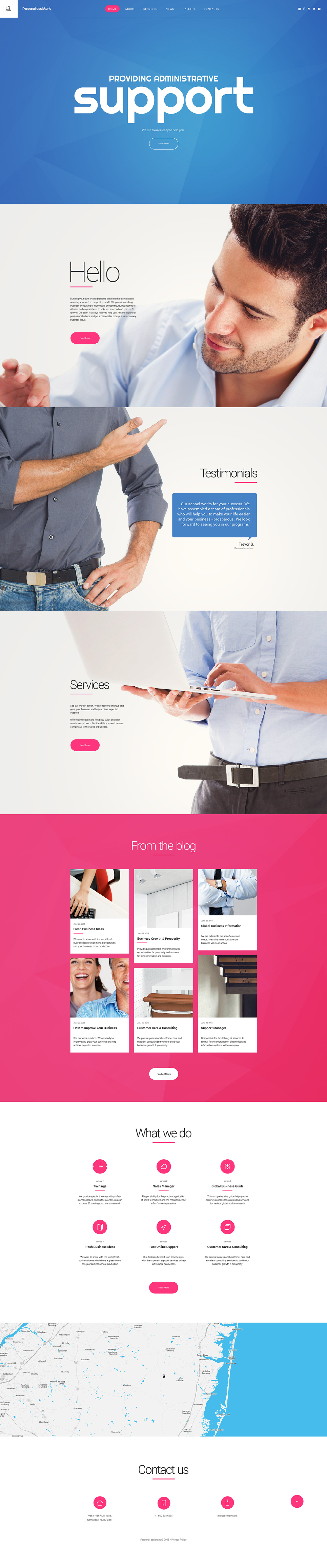 Personal Assistant Website Template New Screenshots BIG