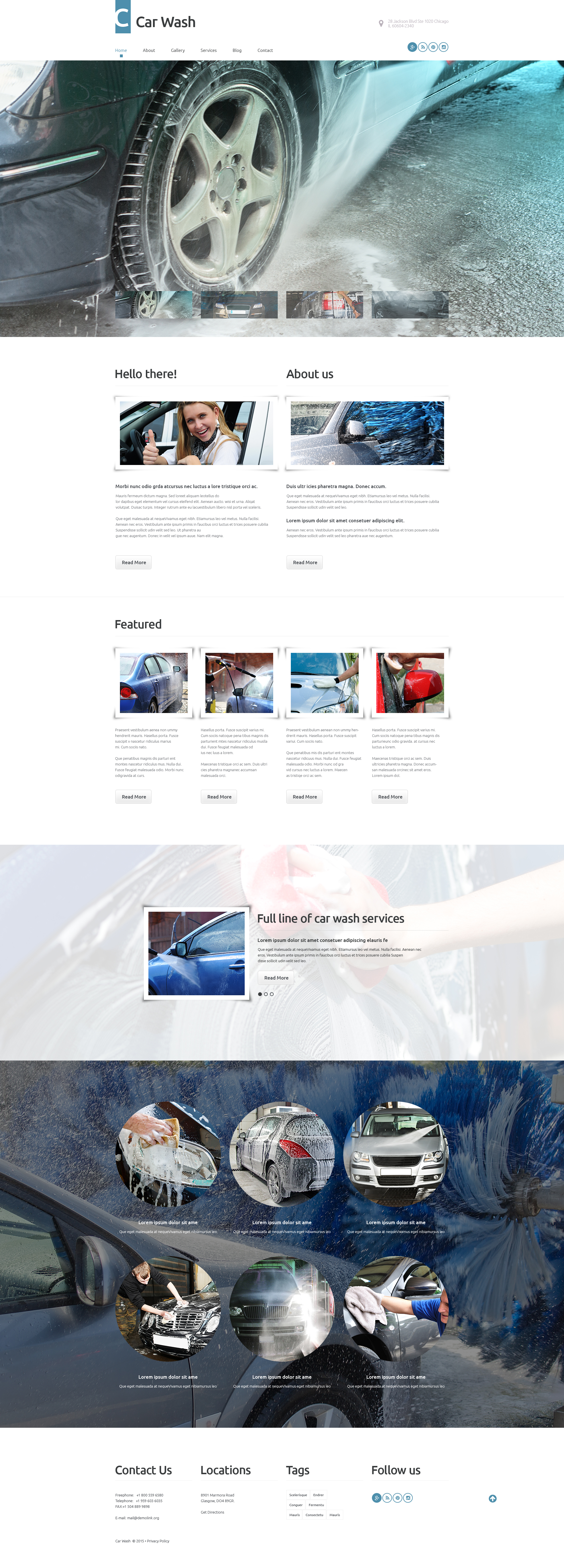 Responsivt Car Wash WordPress-tema #55750