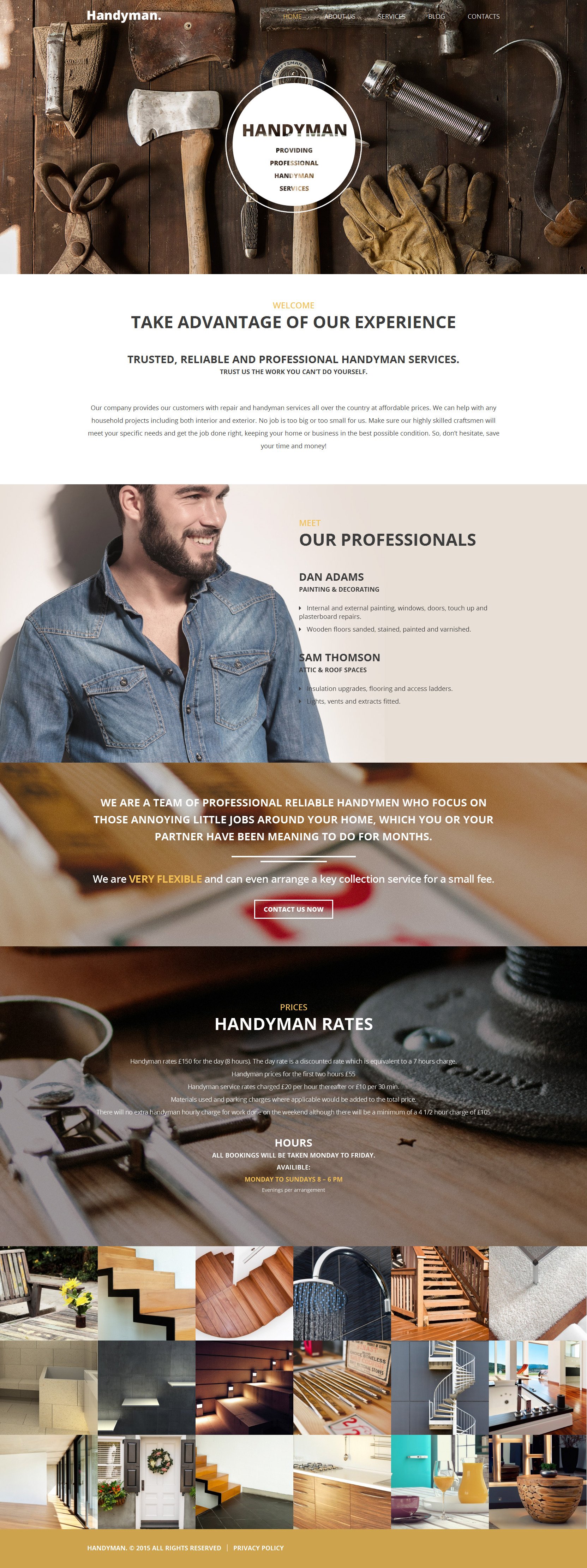 Responsivt Handyman WordPress-tema #55705