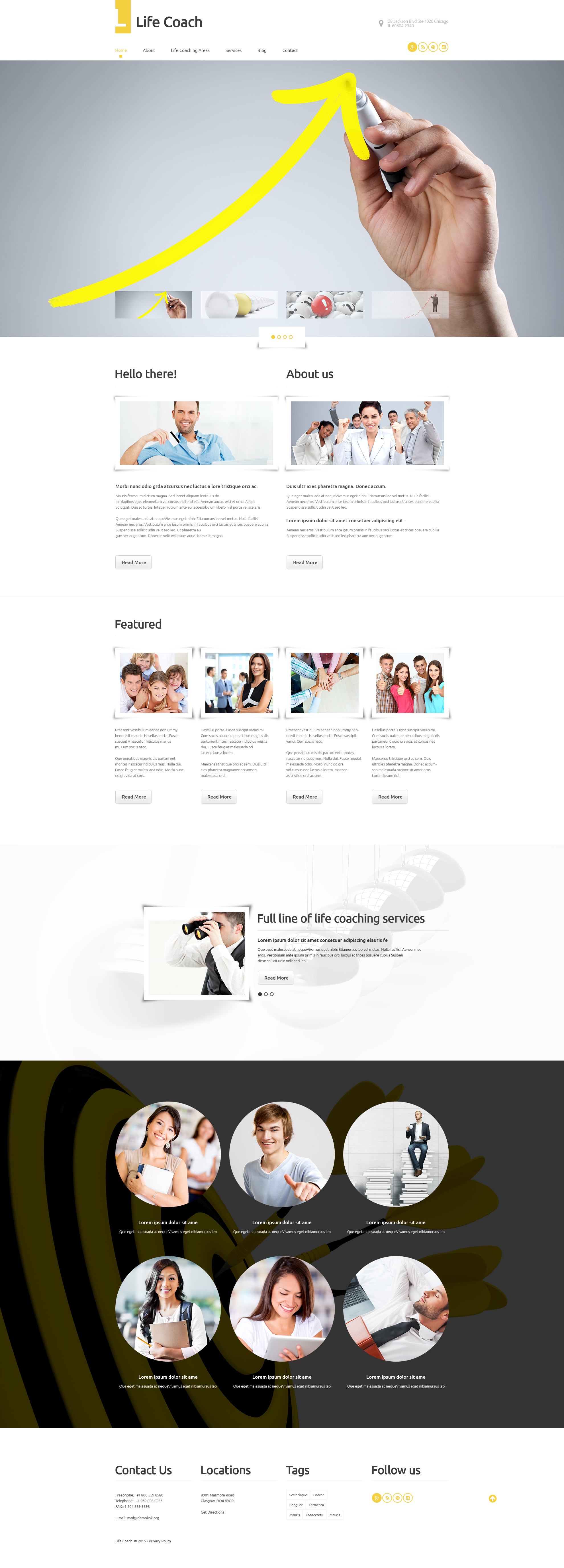 Responsivt Life Coach WordPress-tema #55752
