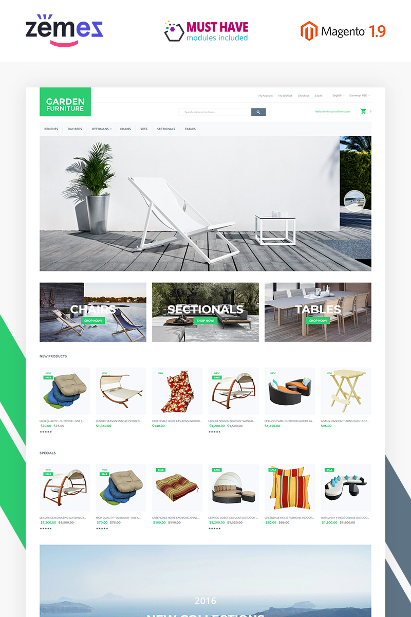 Responzivní Magento motiv "Garden Furniture" #55765