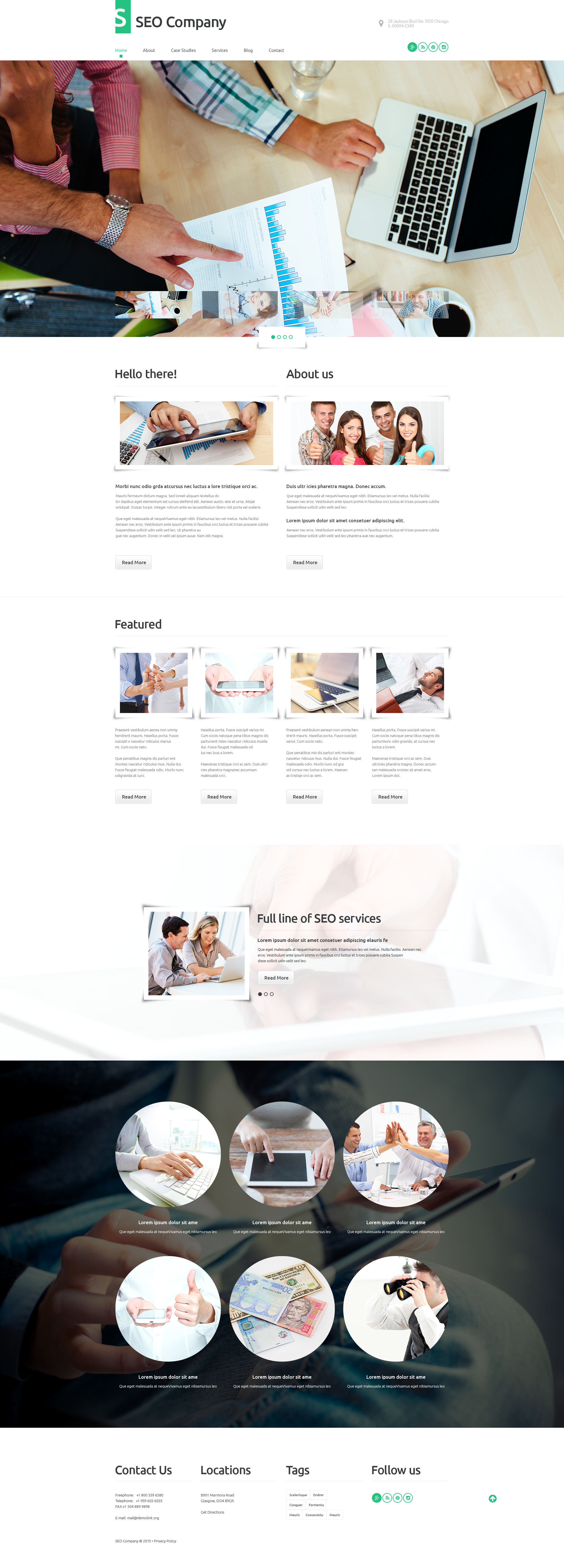 "SEO Company" thème WordPress adaptatif #55753 - screenshot