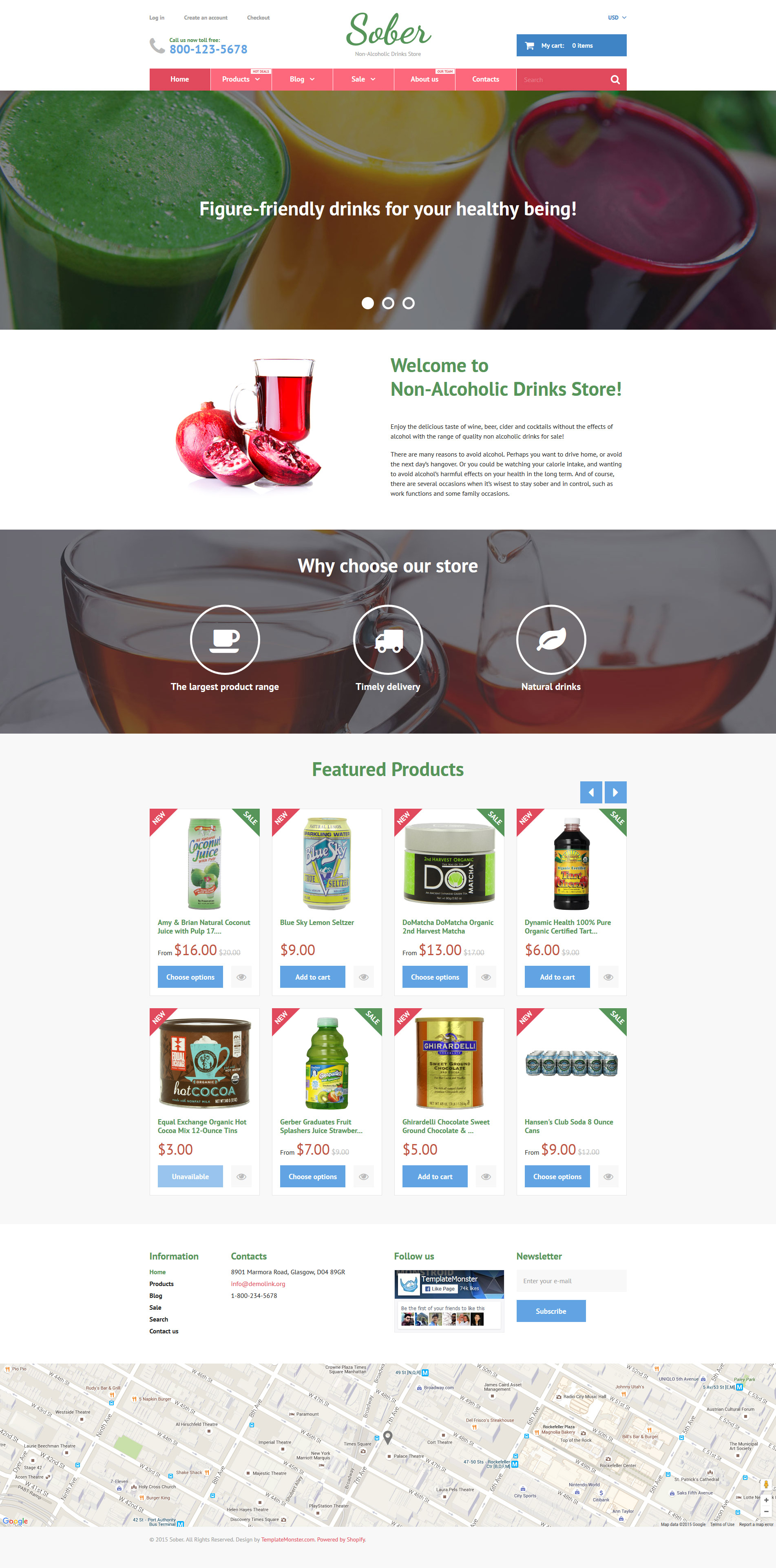 "Sober" thème Shopify adaptatif #55742 - screenshot