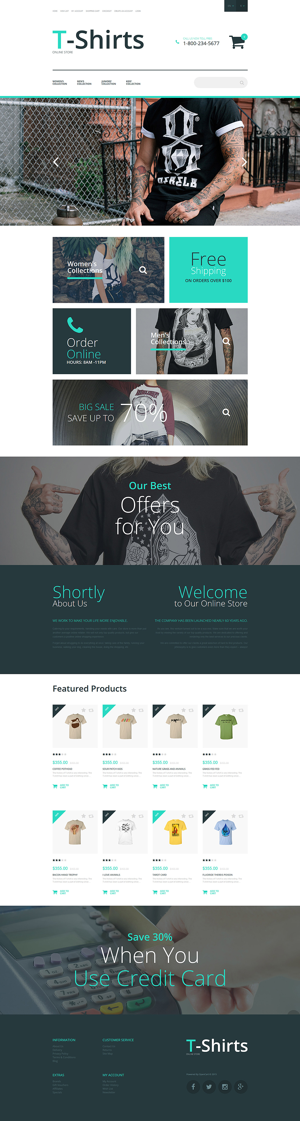 T-Shirt Stock OpenCart Template New Screenshots BIG