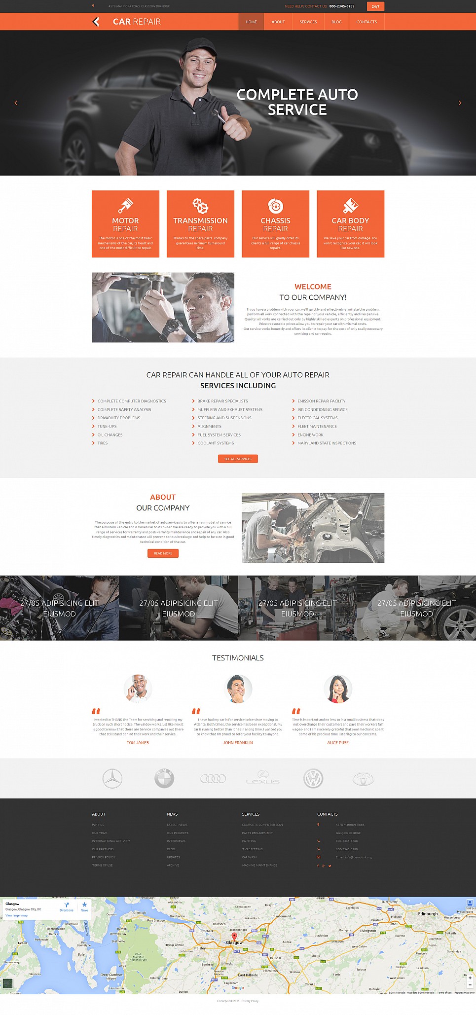 Car Repair Responsive Moto CMS 3 Template New Screenshots BIG