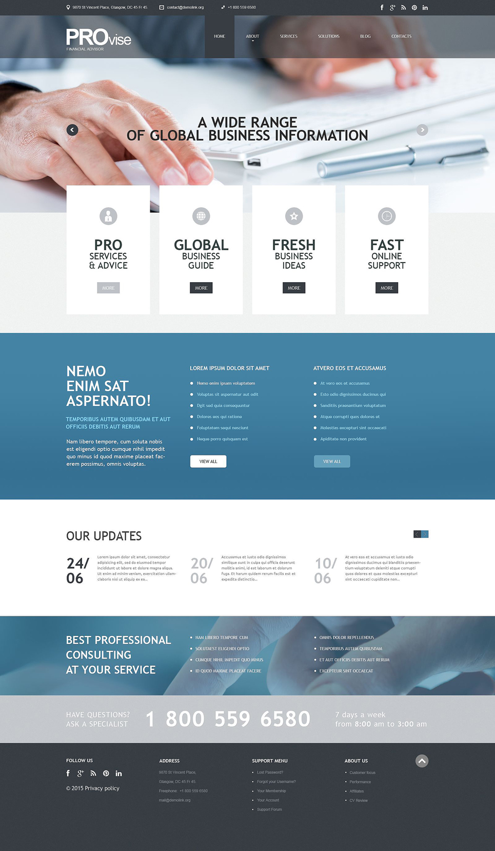Financial Consultancy PSD Template New Screenshots BIG