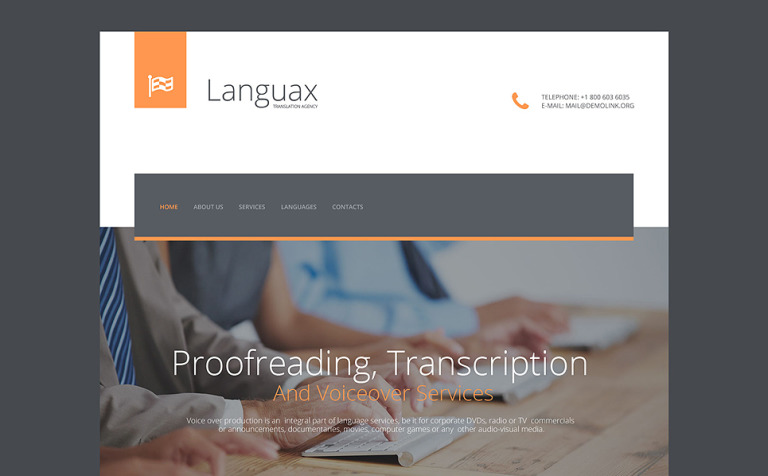 Languax Responsive Website Theme Big Screenshot Languax Website Template New Screenshots BIG