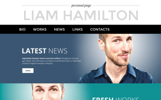 Liam Hamilton Personal Page PSD Template
