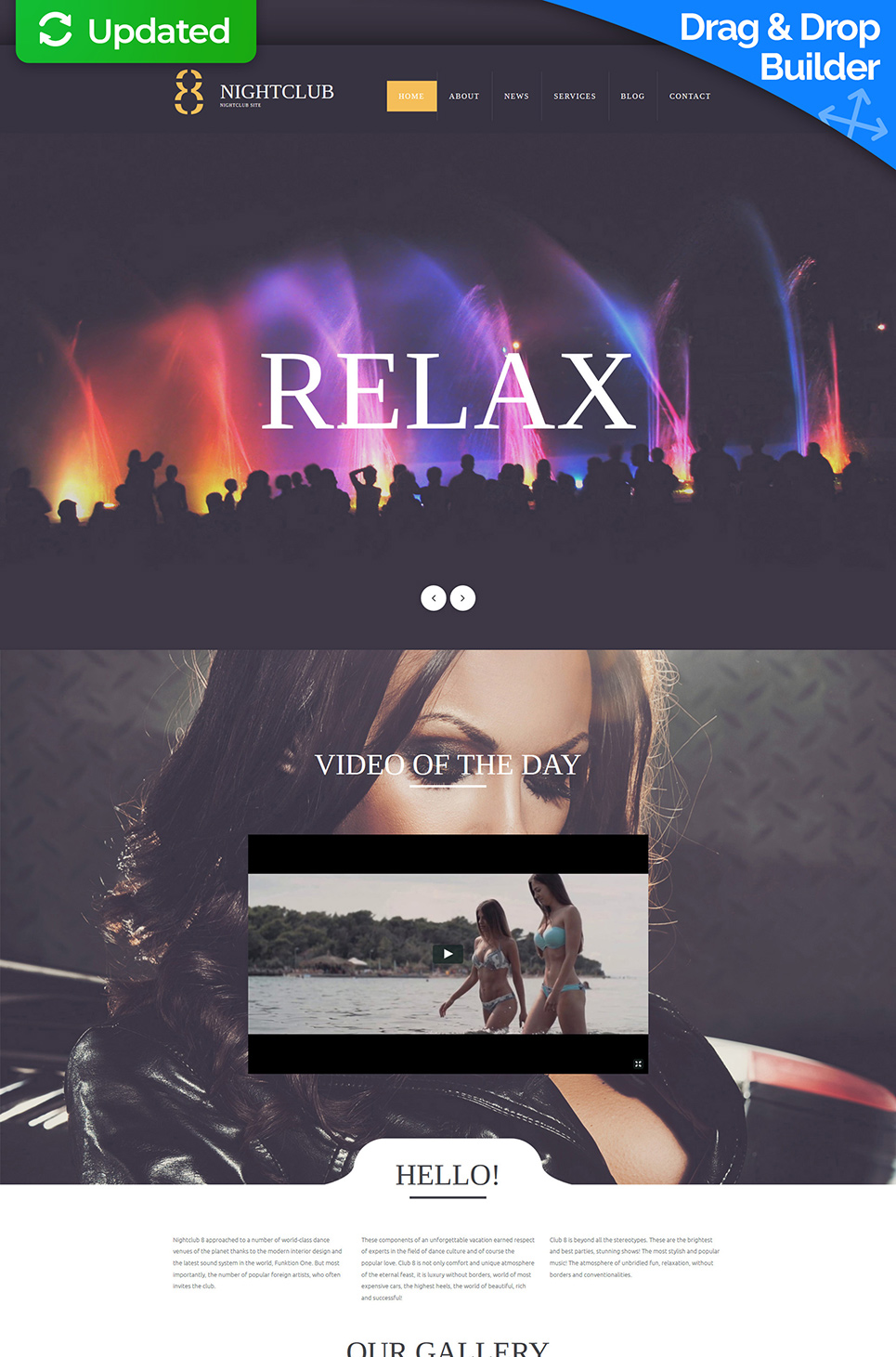 Night Club Responsive Moto CMS 3 Template New Screenshots BIG