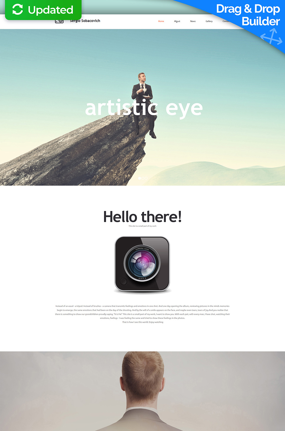 Photographer Portfolio Responsive Moto CMS 3 Template New Screenshots BIG