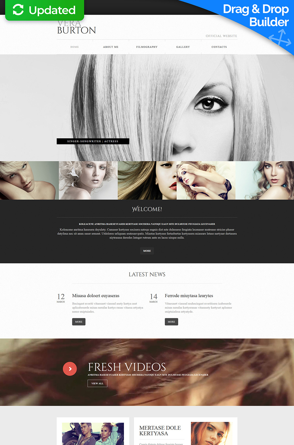 Singer Responsive Moto CMS 3 Template New Screenshots BIG