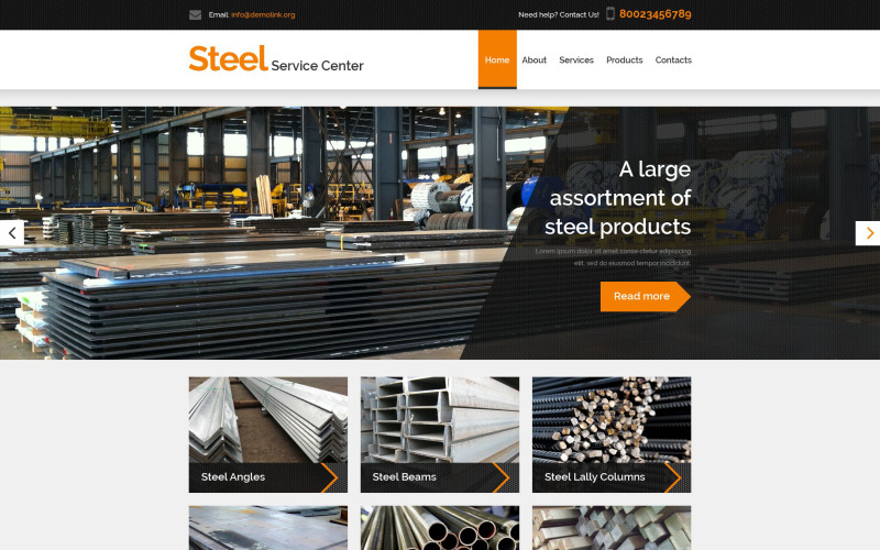 Steel Service Center PSD Template
