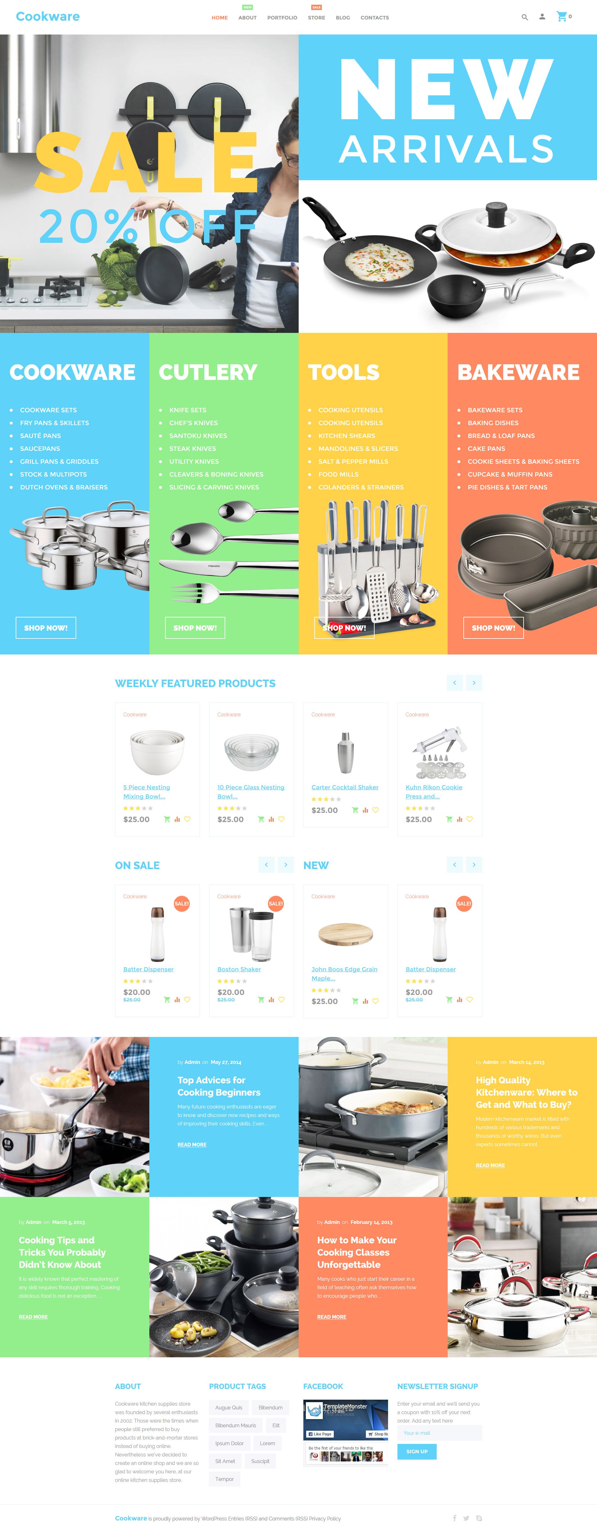 Tema WooCommerce "Cookware" #55898