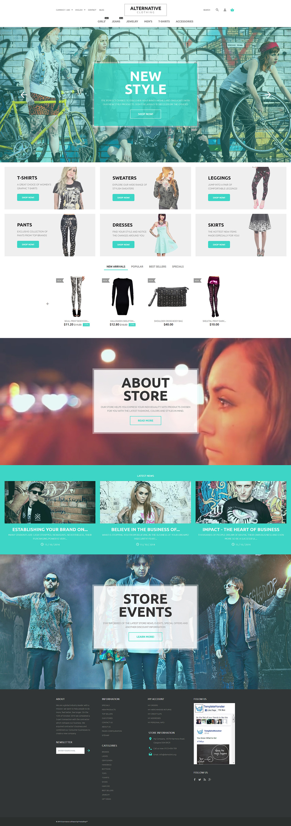 Alternative Style PrestaShop Theme New Screenshots BIG