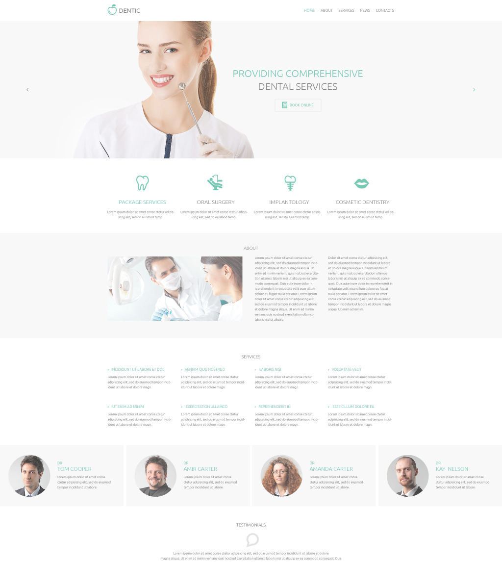 Dentist Psd Template 3526