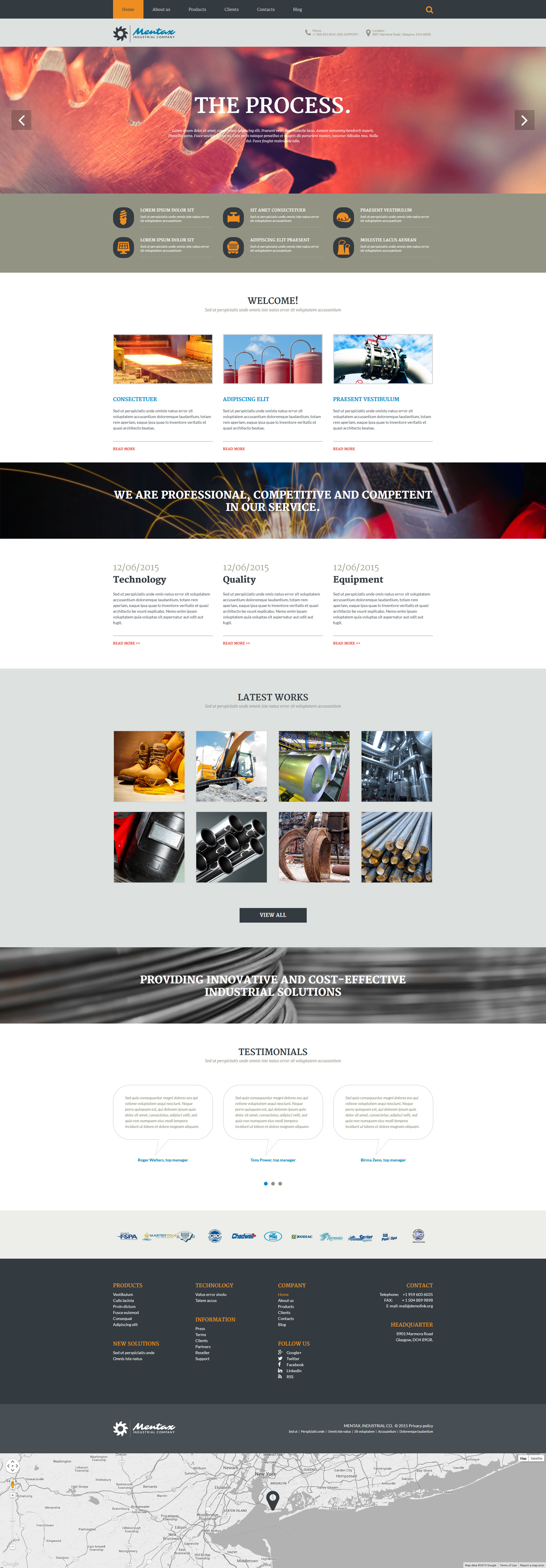 "Industrial Company" PSD模板 #55930 - 截图
